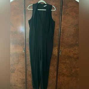 Halogen from Nordstrom, black silk jumpsuit